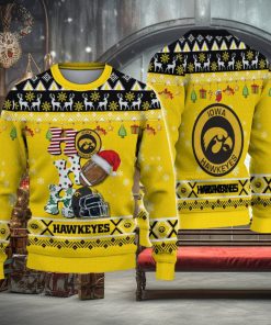 NCAA Iowa Hawkeyes HO HO HO Custom Ugly Christmas Sweater