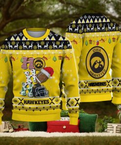 NCAA Iowa Hawkeyes HO HO HO Custom Ugly Christmas Sweater