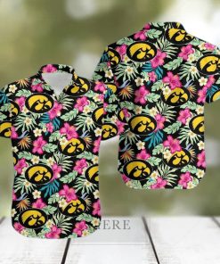 NCAA Iowa Hawkeyes Hawaiian Shirt Hibiscus Flowers Pattern Summer Aloha