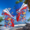 3D god zilla Loves Surfing Short Sleeve Summer Beach Hawaiian Shirt