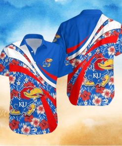 NCAA Kansas Jayhawks Hawaiian Shirt Hibiscus Flower Pattern Aloha