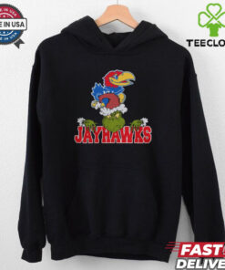 NCAA Kansas Jayhawks Logo Football Grinch Christmas T Shirt