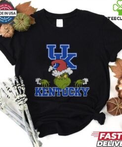 NCAA Kentucky Wildcats Logo Football Grinch Christmas T Shirt