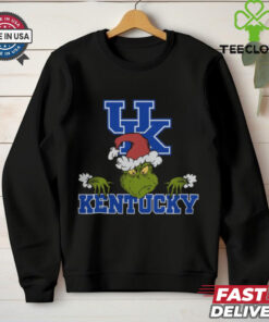 NCAA Kentucky Wildcats Logo Football Grinch Christmas T Shirt
