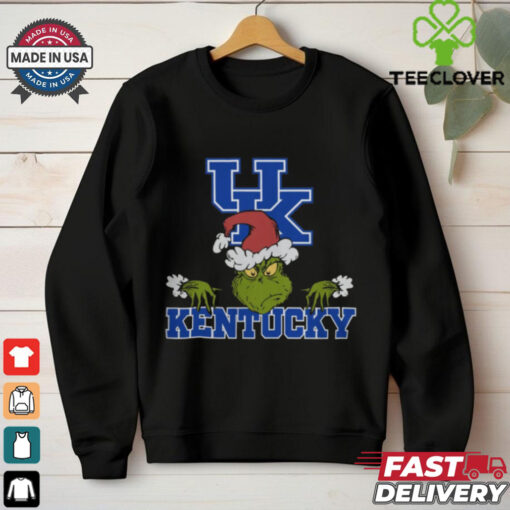 NCAA Kentucky Wildcats Logo Football Grinch Christmas T Shirt