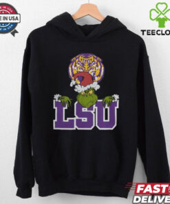 NCAA LSU Tigers Logo Football Grinch Christmas T Shirt