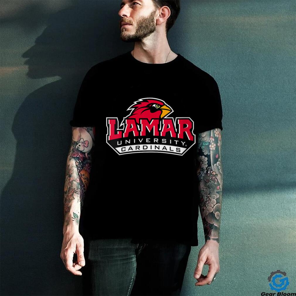 Lamar University Cardinals Dad Logo Short Sleeve T-Shirt Father