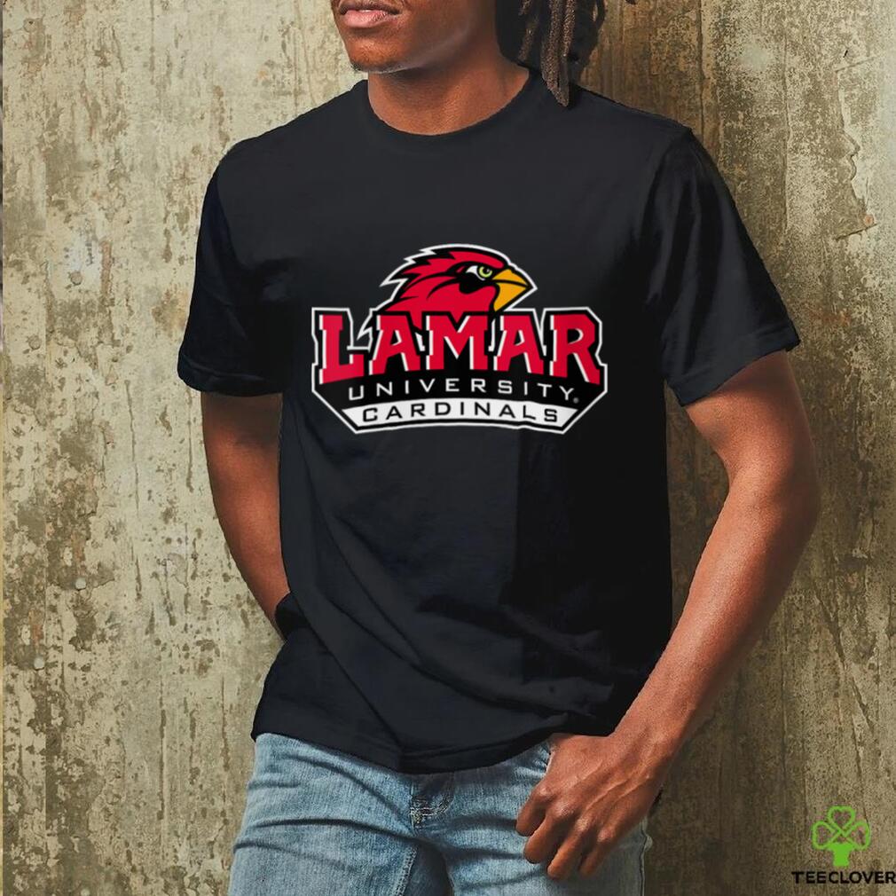 Lamar University Cardinals Dad Logo Short Sleeve T-Shirt Father