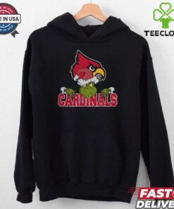 NCAA Louisville Cardinals Logo Football Grinch Christmas T Shirt