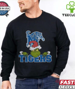NCAA Memphis Tigers Logo Football Grinch Christmas T Shirt