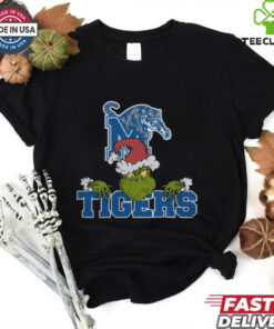NCAA Memphis Tigers Logo Football Grinch Christmas T Shirt