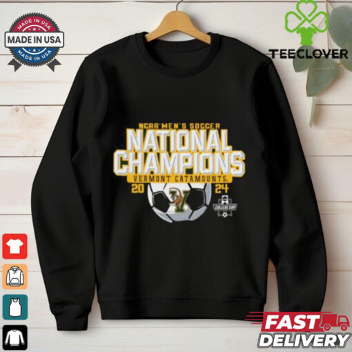 NCAA Mens Soccer Vermont Catamounts 2024 NCAA Mens Soccer National Champions Black Unisex T Shirt
