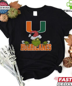 NCAA Miami Hurricanes Logo Football Grinch Christmas T Shirt