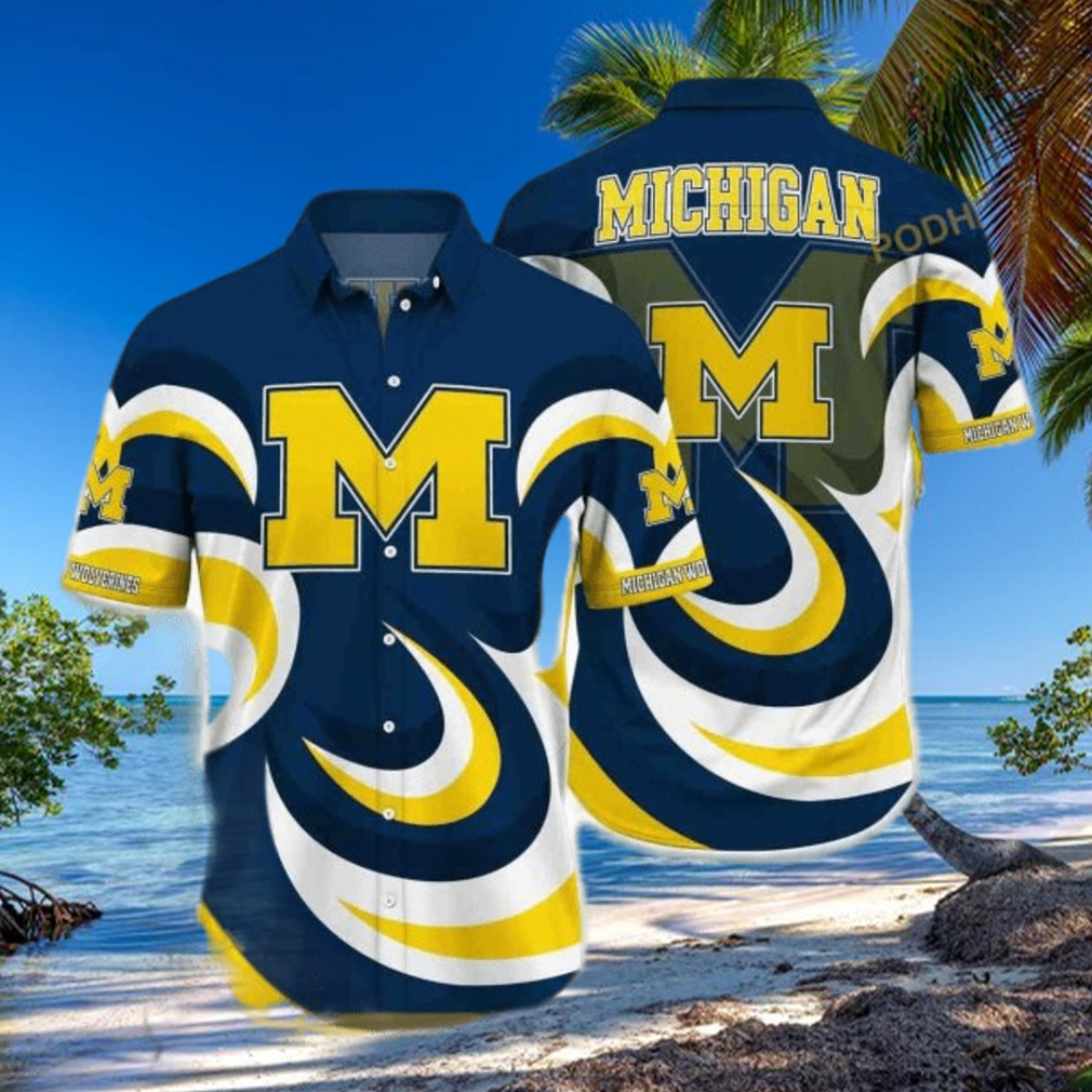 NCAA Michigan Wolverines Hawaiian Shirt Sport Gift For Dad NCAA Michigan Wolverines Hawaiian Shirt Sport Gift For Dad