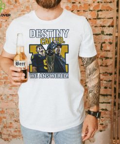 NCAA Michigan Wolverines JJ McCarthy 9 Destiny called we answered football player and coach shirt