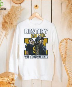 NCAA Michigan Wolverines JJ McCarthy 9 Destiny called we answered football player and coach hoodie, sweater, longsleeve, shirt v-neck, t-shirt