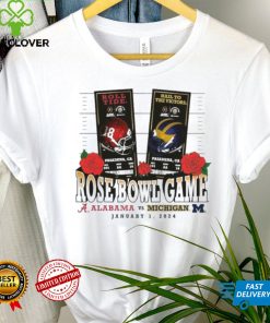 NCAA Michigan Wolverines Vs. Alabama Crimson Tide 2024 Rose Bowl Shirt