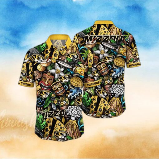 NCAA Missouri Tigers Tiki Hippie Hawaiian Shirt The Perfect Summer Vibe For FootBall Fans