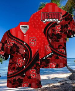 NCAA NC State Wolfpack Hawaiian Shirt Customize Name Beach Vacation Gift