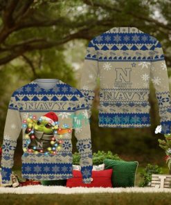 NCAA Navy Midshipmen Cute Baby Yoda Star Wars For Christmas Gifts Ugly Christmas Sweater