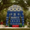 NCAA Navy Midshipmen Snowflake Knitting Pattern Ugly Christmas Sweater