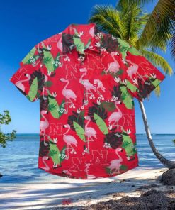 NCAA Nebraska Cornhuskers Flamingo Tropical Hawaiian Shirt