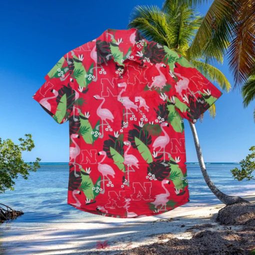 NCAA Nebraska Cornhuskers Flamingo Tropical Hawaiian Shirt