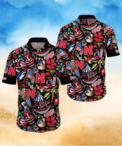 NCAA Nebraska Cornhuskers Flower Hawaii Shirt Summer Vibes For FootBall Fans