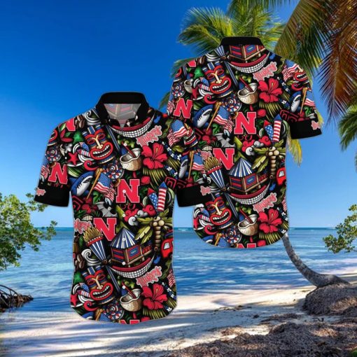 NCAA Nebraska Cornhuskers Flower Hawaii Shirt Summer Vibes For FootBall Fans