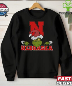 NCAA Nebraska Cornhuskers Logo Football Grinch Christmas T Shirt