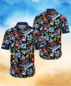 NCAA North Carolina Tar Heels Flower Hawaii Shirt Summer Vibes For FootBall Fans