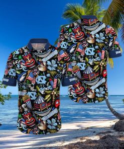 NCAA North Carolina Tar Heels Flower Hawaii Shirt Summer Vibes For FootBall Fans