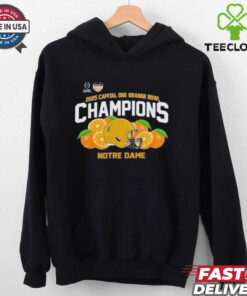 NCAA Notre Dame 2025 Capital One Orange Bowl Champions Helmet Fan Favorite Shirt