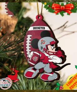 NCAA Ohio State Buckeyes Mickey Mouse Christmas Ornament 2023 Christmas Tree Decorations