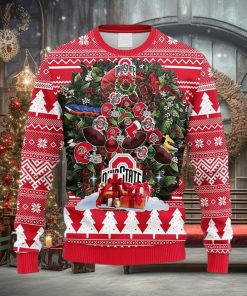 NCAA Ohio State Buckeyes Tree Ball Christmas Ugly 3D Sweater For Men And Women Gift Ugly Christmas