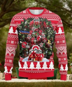 NCAA Ohio State Buckeyes Tree Ball Christmas Ugly 3D Sweater For Men And Women Gift Ugly Christmas