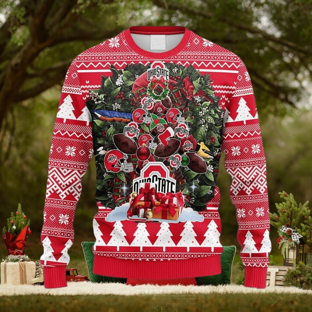 NCAA Ohio State Buckeyes Tree Ball Christmas Ugly 3D Sweater For Men And Women Gift Ugly Christmas NCAA Ohio State Buckeyes Tree Ball Christmas Ugly 3D Sweater For Men And Women Gift Ugly Christmas