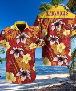 NCAA Oklahoma Sooners Hawaiian Shirt Aloha Flower Beach Gift For Him