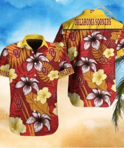 NCAA Oklahoma Sooners Hawaiian Shirt Aloha Flower Beach Gift For Him