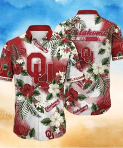 NCAA Oklahoma Sooners Hawaiian Shirt Hibiscus Flowers Pattern Best Beach Gift