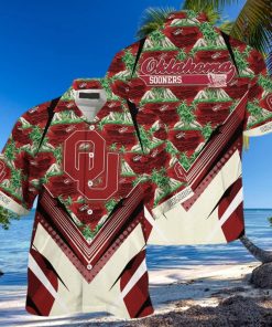 NCAA Oklahoma Sooners Hawaiian Shirt Palm Trees And Mountains Practical Beach Gift