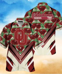 NCAA Oklahoma Sooners Hawaiian Shirt Palm Trees And Mountains Practical Beach Gift