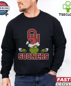 NCAA Oklahoma Sooners Logo Football Grinch Christmas T Shirt