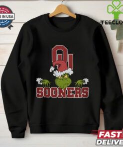 NCAA Oklahoma Sooners Logo Football Grinch Christmas T Shirt