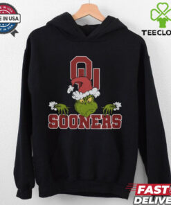 NCAA Oklahoma Sooners Logo Football Grinch Christmas T Shirt