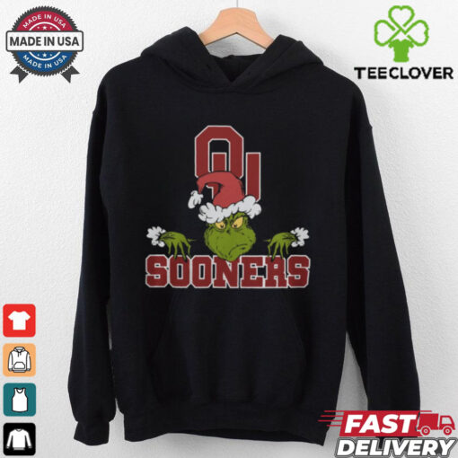 NCAA Oklahoma Sooners Logo Football Grinch Christmas T Shirt