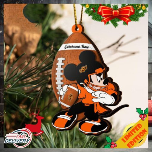 NCAA Oklahoma State Cowboys Mickey Mouse Christmas Ornament 2023 Christmas Tree Decorations