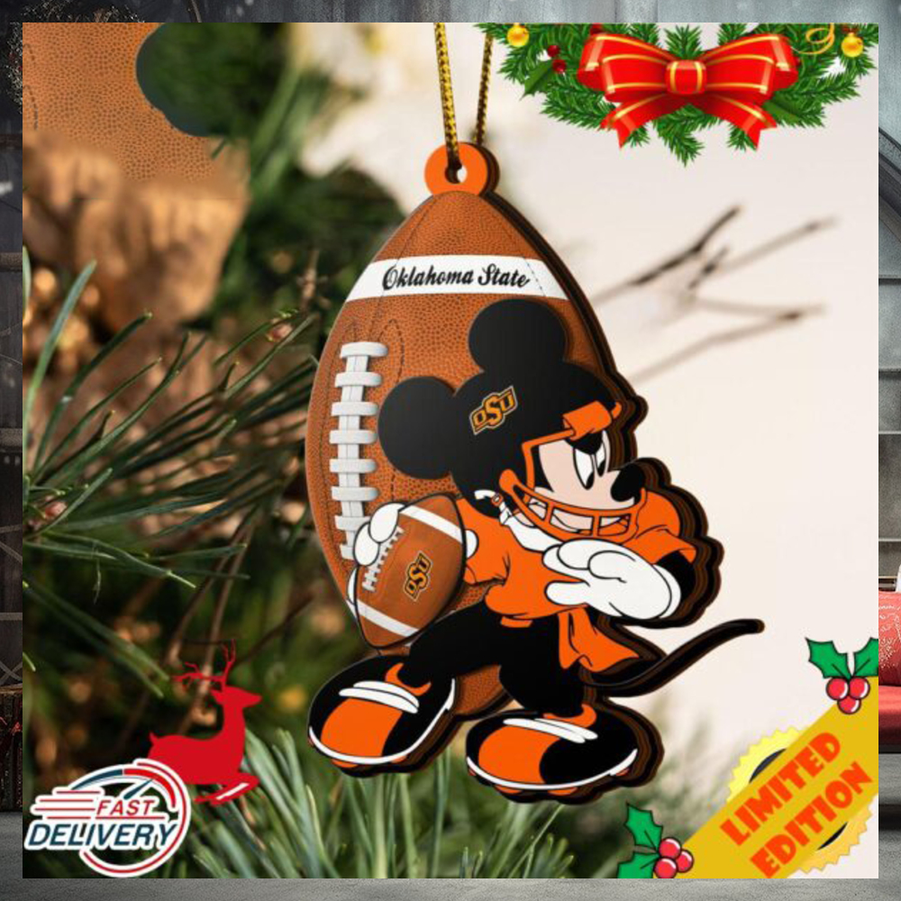 NCAA Oklahoma State Cowboys Mickey Mouse Christmas Ornament 2023 Christmas Tree Decorations NCAA Oklahoma State Cowboys Mickey Mouse Christmas Ornament 2023 Christmas Tree Decorations