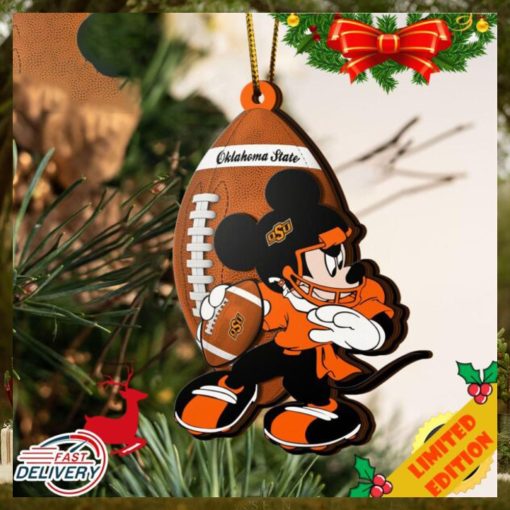 NCAA Oklahoma State Cowboys Mickey Mouse Christmas Ornament 2023 Christmas Tree Decorations