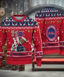 NCAA Ole Miss Rebels HO HO HO Ugly Christmas Sweater